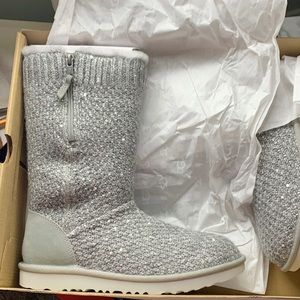 Grey sequin Ugg Boots
